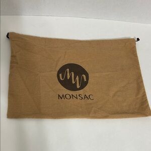 Monsac Tan Dust Bag with Dark Brown Logo